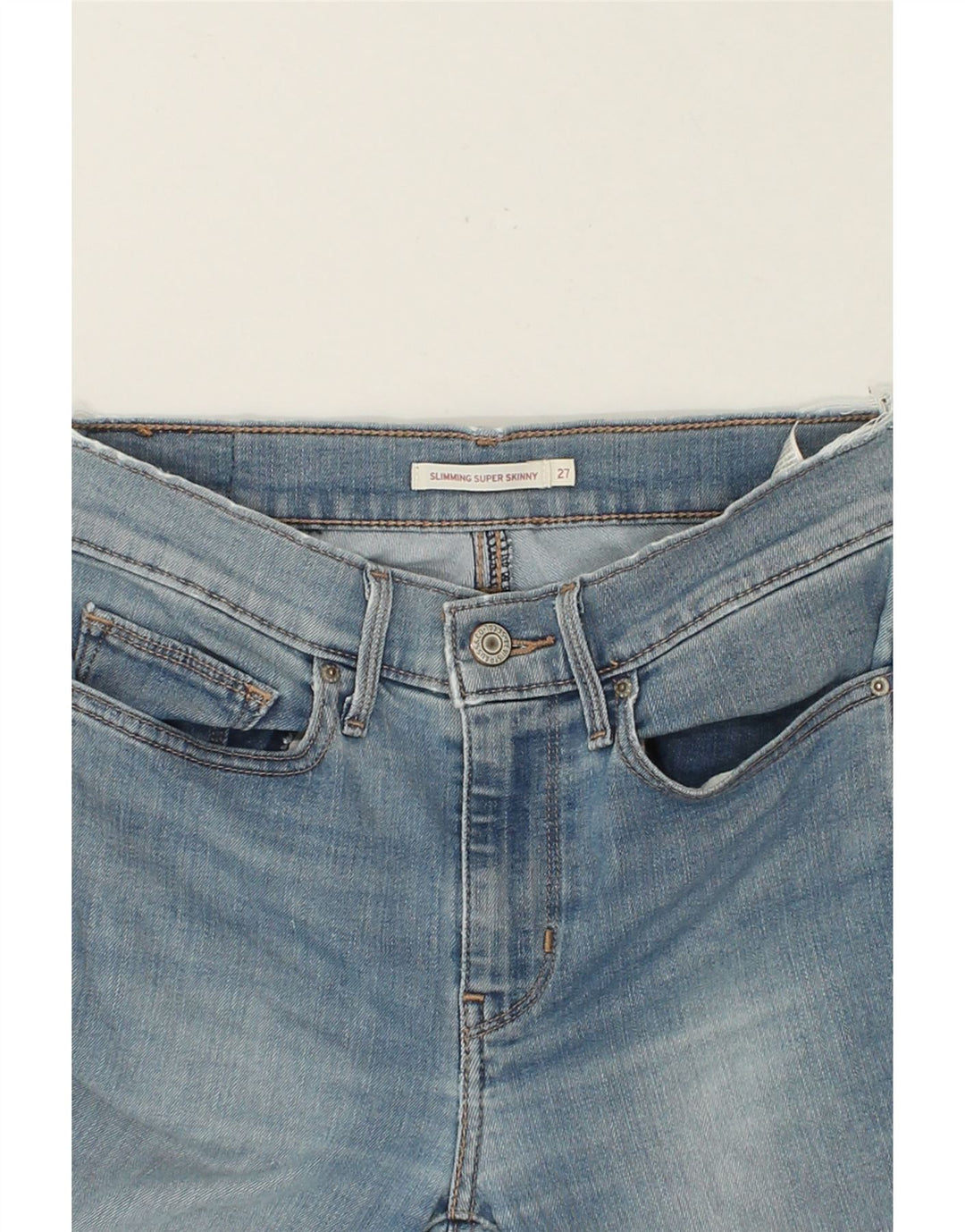 LEVI'S Womens Slimming Skinny Jeans W27 L29 Blue Cotton Vintage Levi's and Second-Hand Levi's from Messina Hembry 