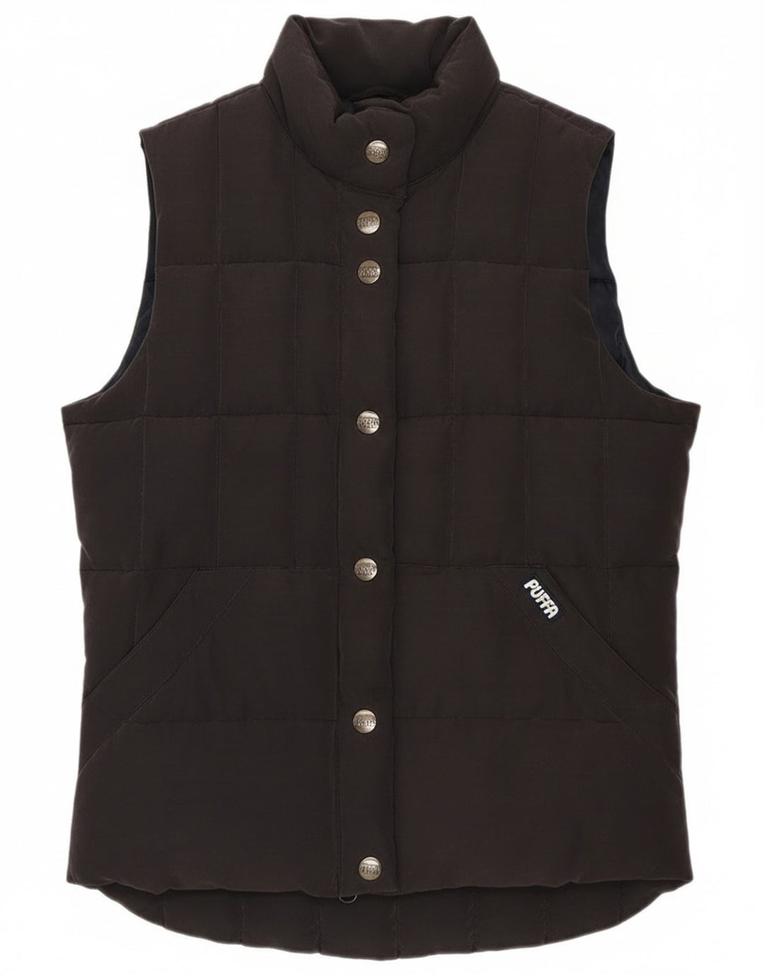 Colete acolchoado feminino Puffa UK 6 XS azul marinho poliéster