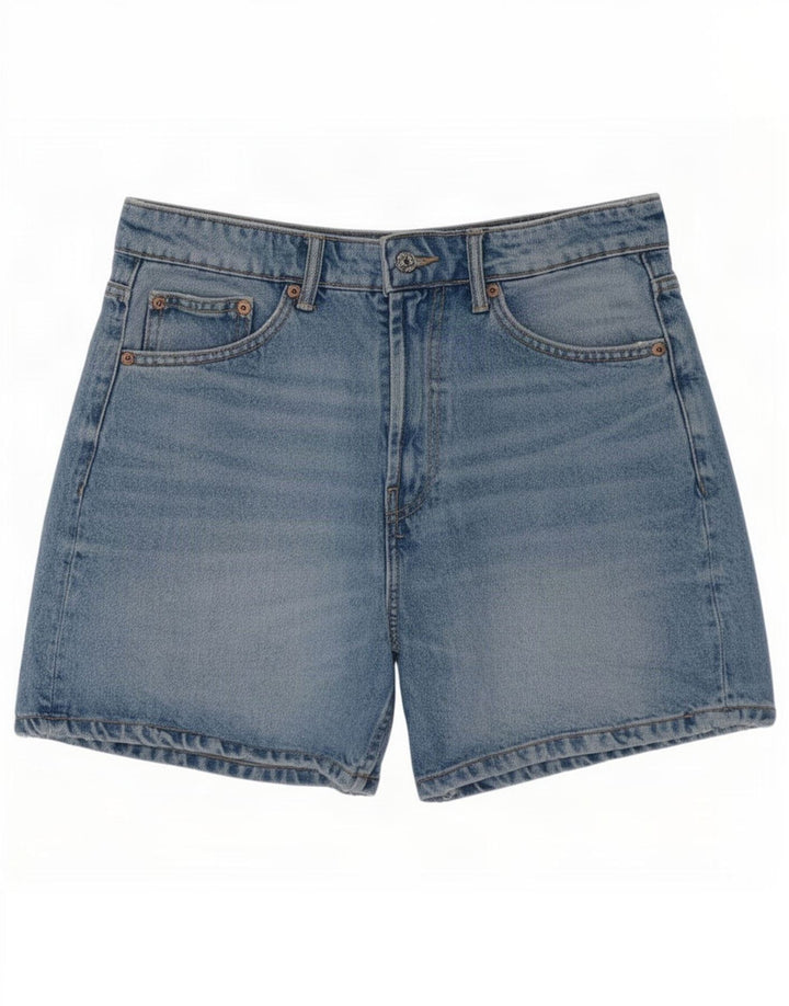 Shorts jeans feminino Zara EU 38 pequeno W28 algodão azul