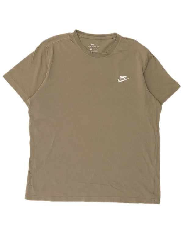 Camiseta masculina Nike grande algodão cáqui