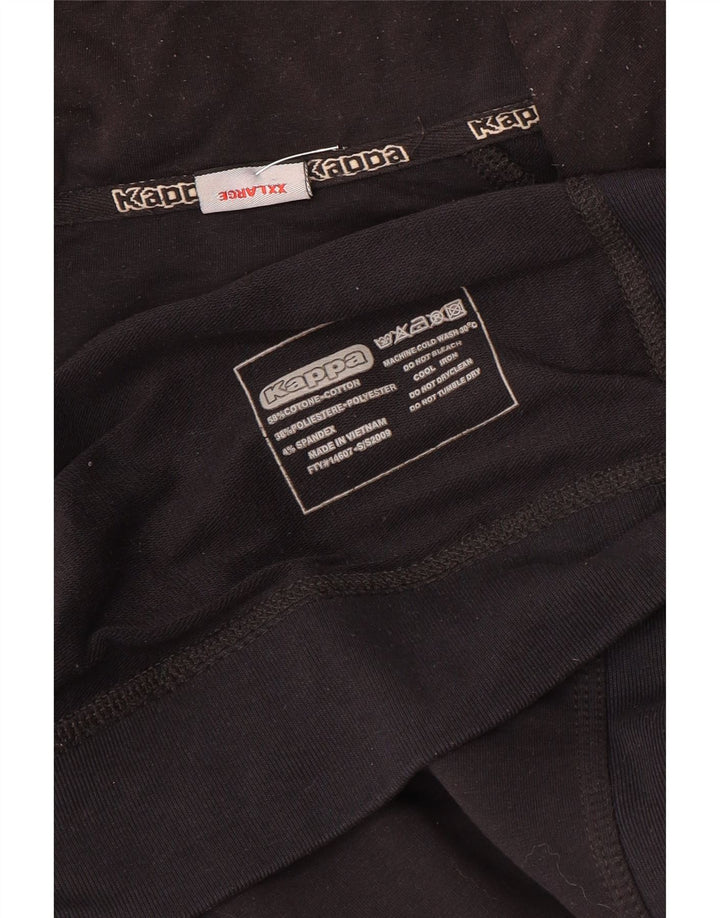Kappa Mens Treino Top Jaqueta 2XL Algodão Preto