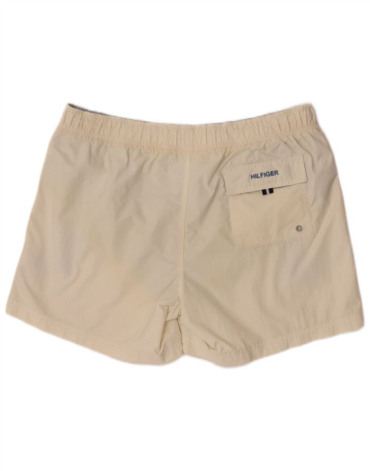 Shorts de natação masculino Tommy Hilfiger grande poliéster colorido off white