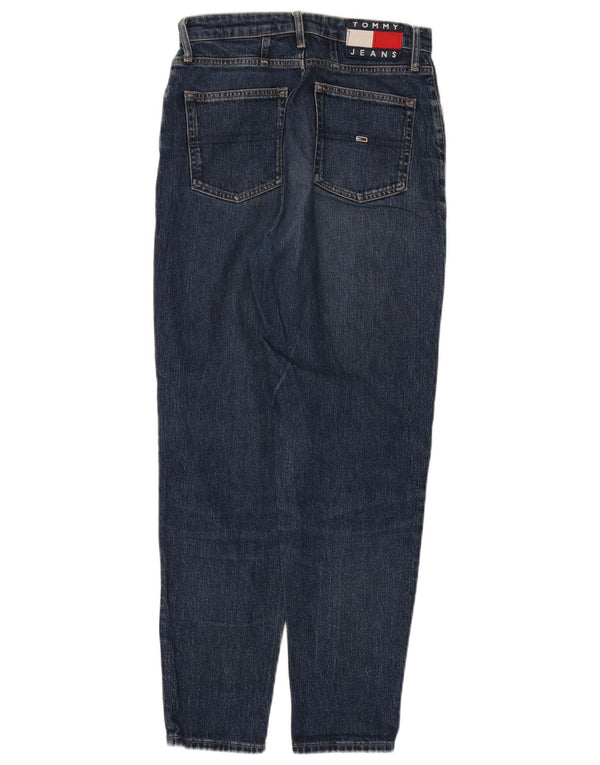 Jeans feminino Tommy Hilfiger Mom High Rise Tapered W27 L27 algodão azul marinho