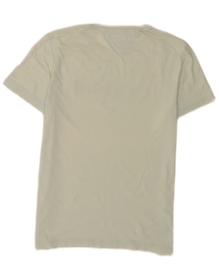 Tommy Hilfiger Camiseta masculina gráfica Top médio algodão verde