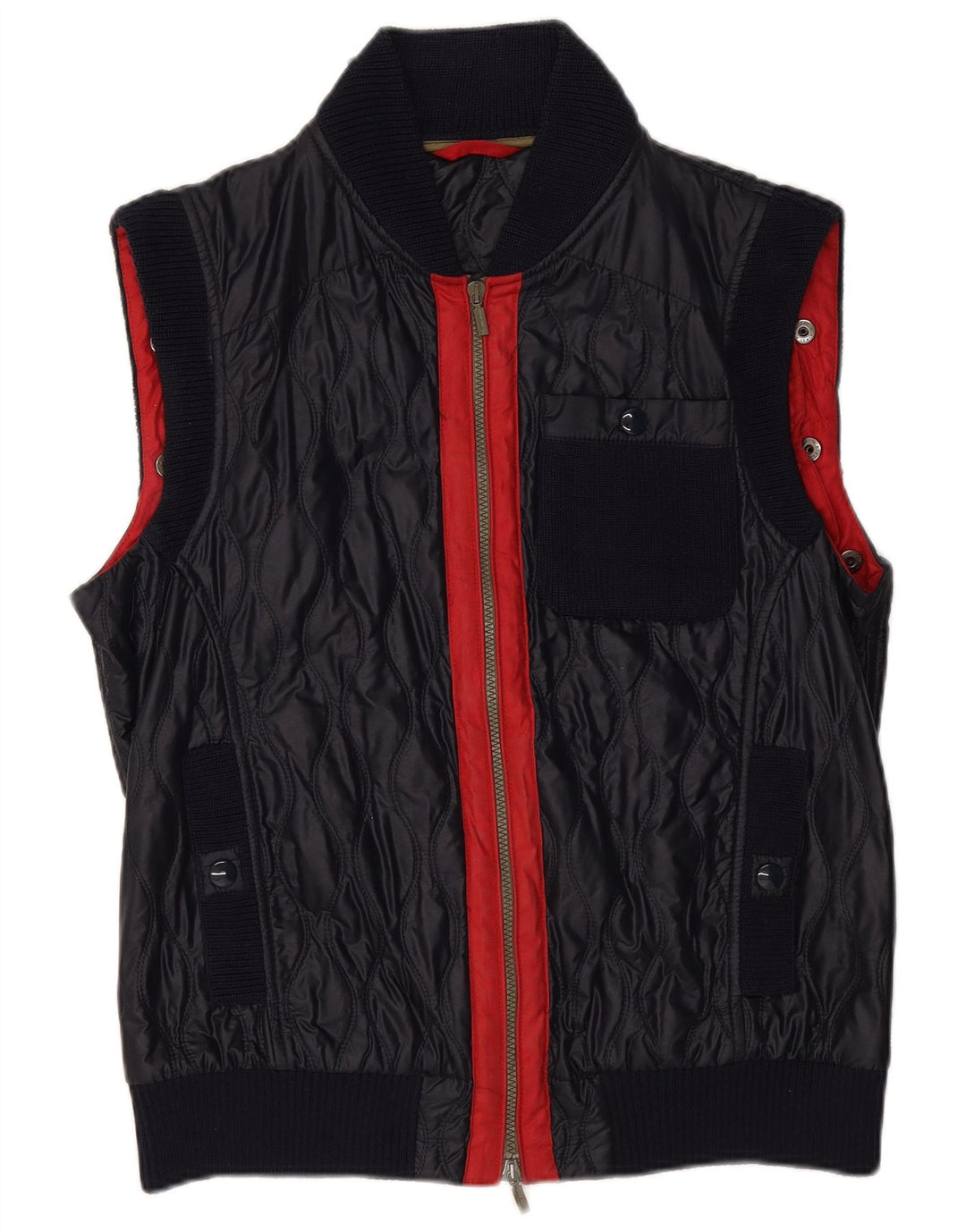 Colete masculino acolchoado Iceberg IT 52 XL azul marinho poliamida colorblock