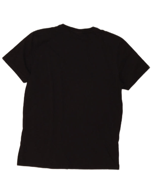 Camiseta masculina Napapijri Top médio algodão preto