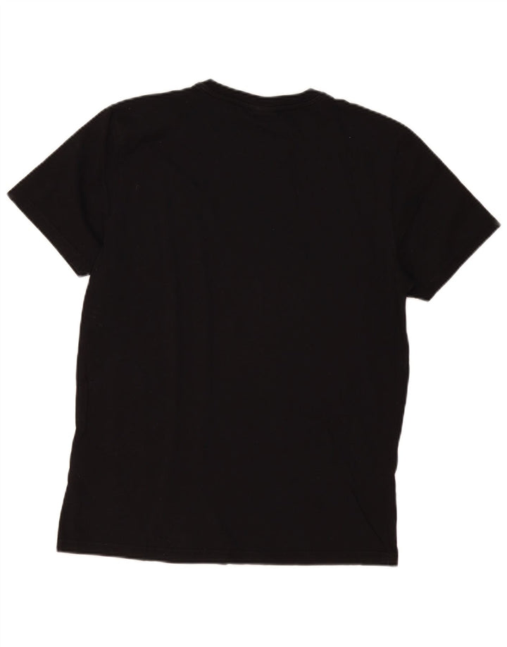 Camiseta masculina Napapijri Top médio algodão preto