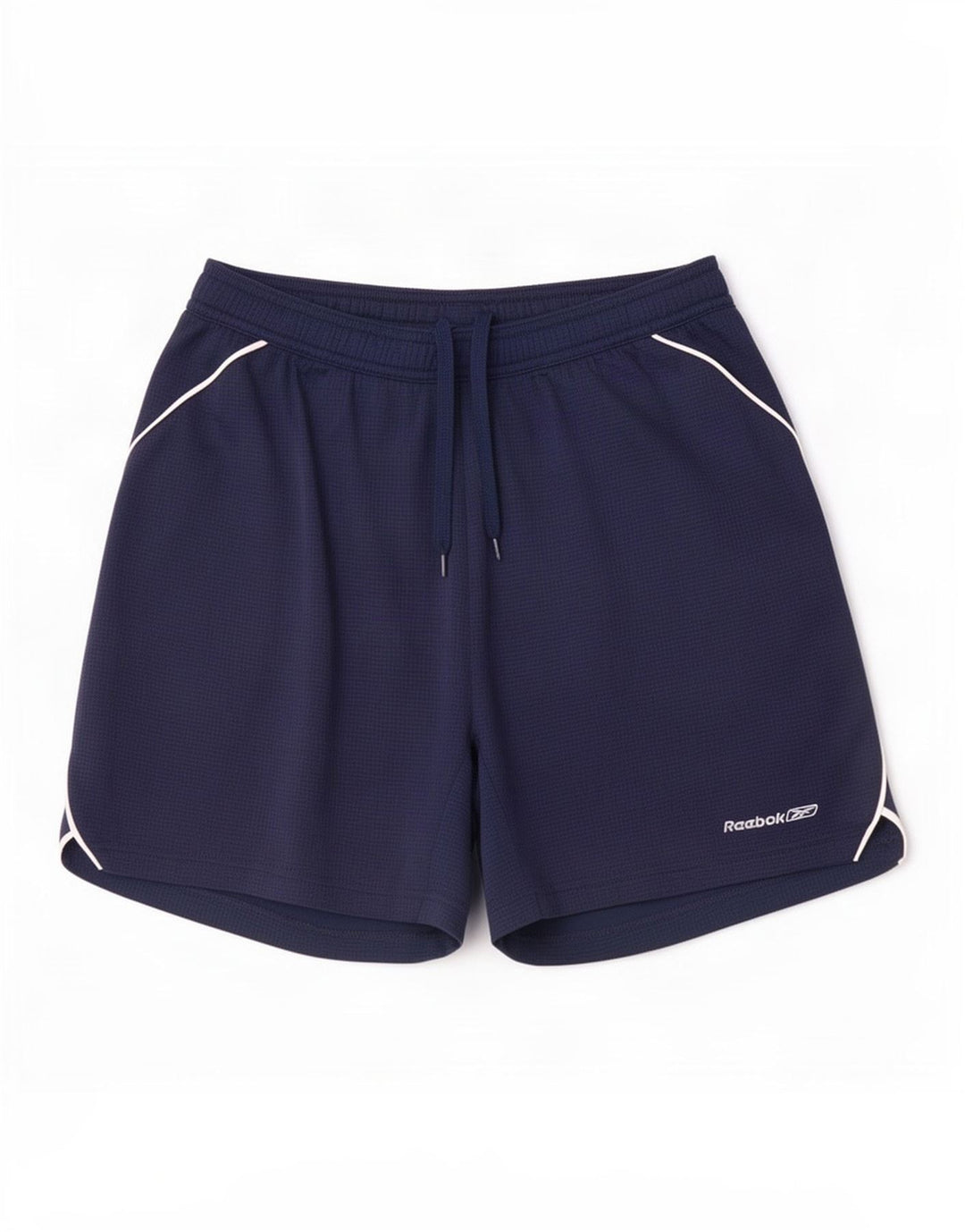Shorts esportivos masculinos Reebok pequeno poliéster azul marinho