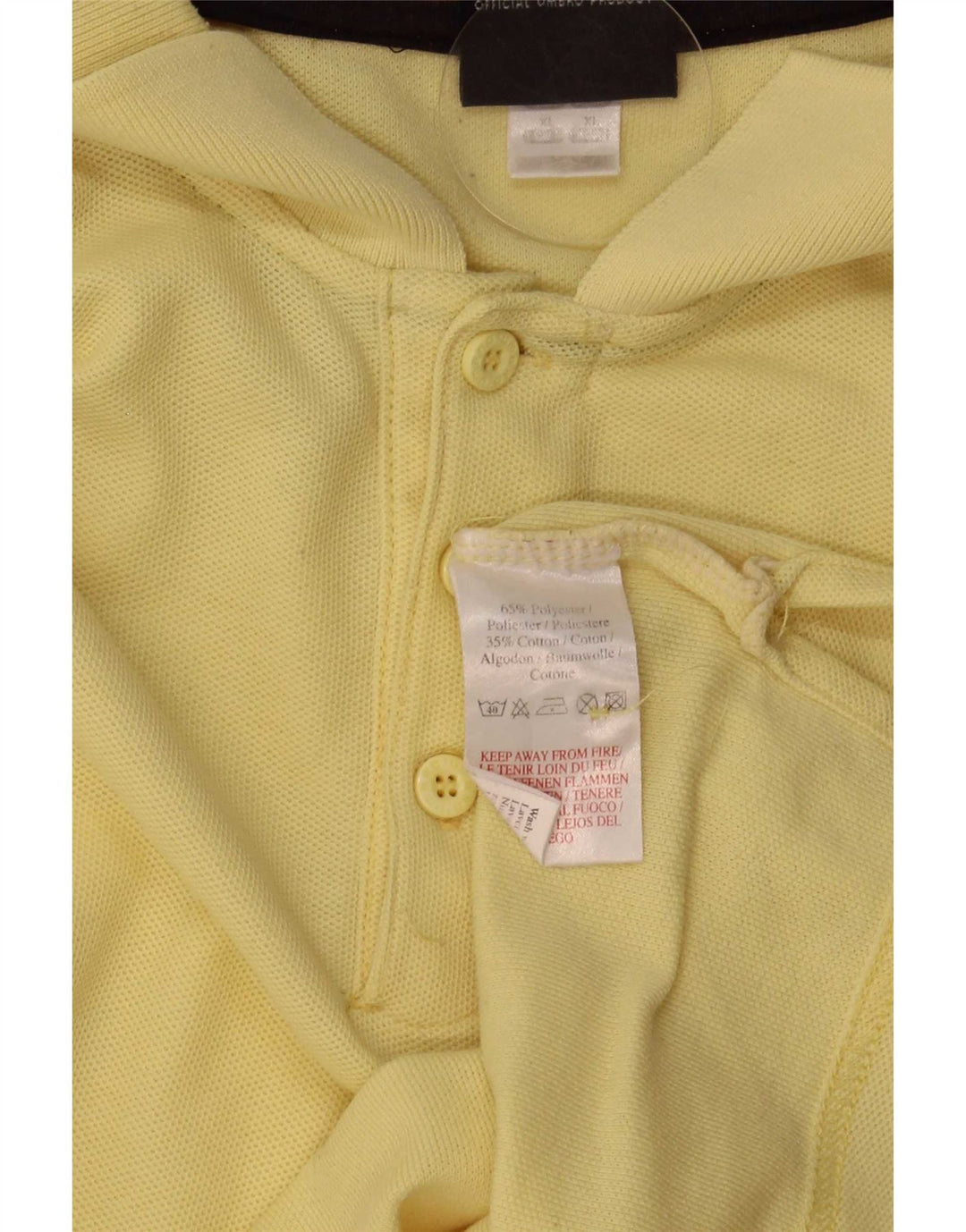 Camisa polo masculina Umbro XL poliéster amarelo