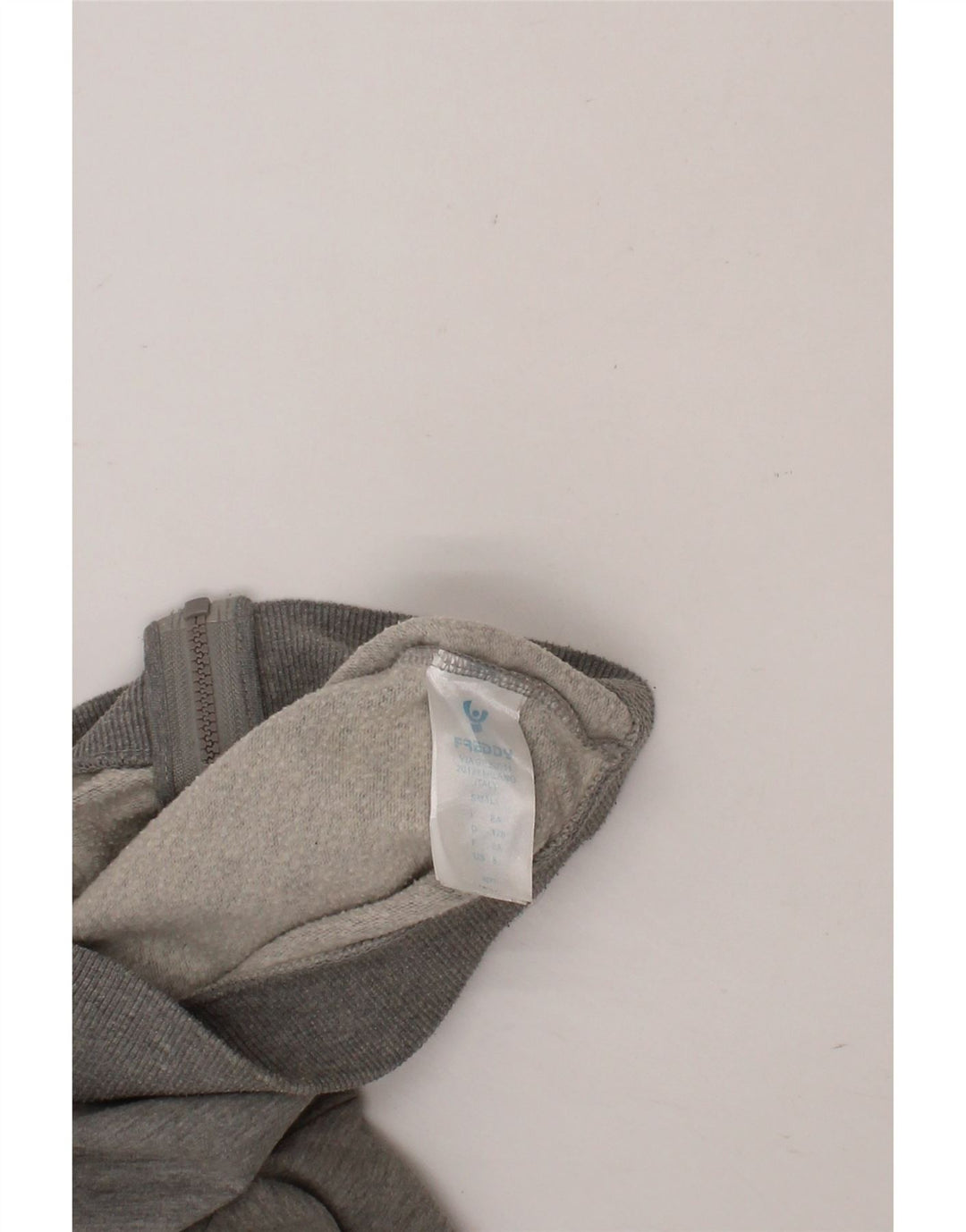 FREDDY Girls Zip Hoodie Sweater 7-8 Years Grey Cotton Vintage Freddy and Second-Hand Freddy from Messina Hembry 
