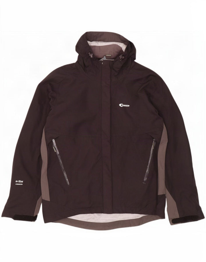 Jaqueta de chuva masculina Nordsen com capuz UK 38 médio preto colorblock nylon