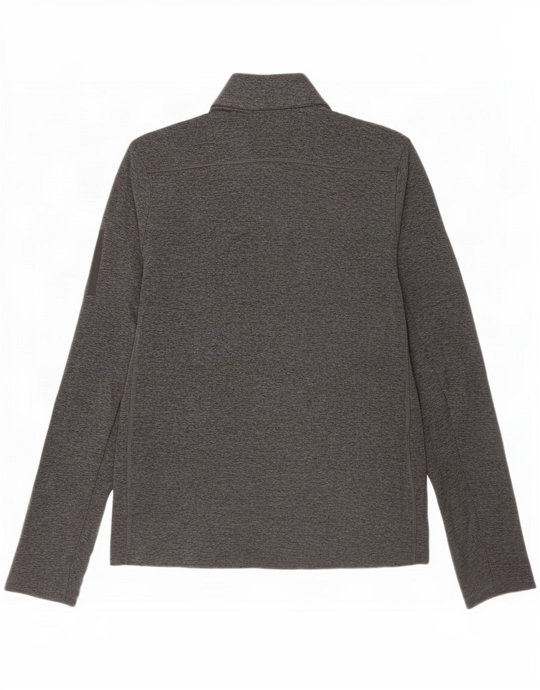 Adidas masculino Aeroready Zip Neck Top manga comprida pequeno cinza manchado poliéster