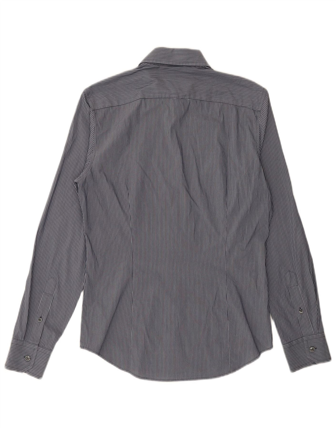 Camisa masculina BENETTON pequena listra azul marinho