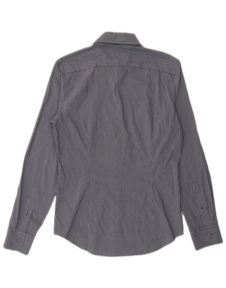 Camisa masculina BENETTON pequena listra azul marinho