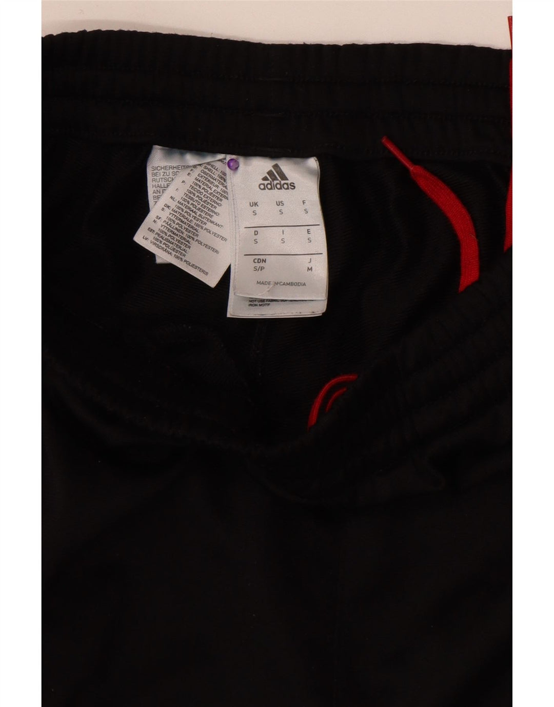 Adidas Mens Treino Calças Joggers Pequeno Poliéster Preto