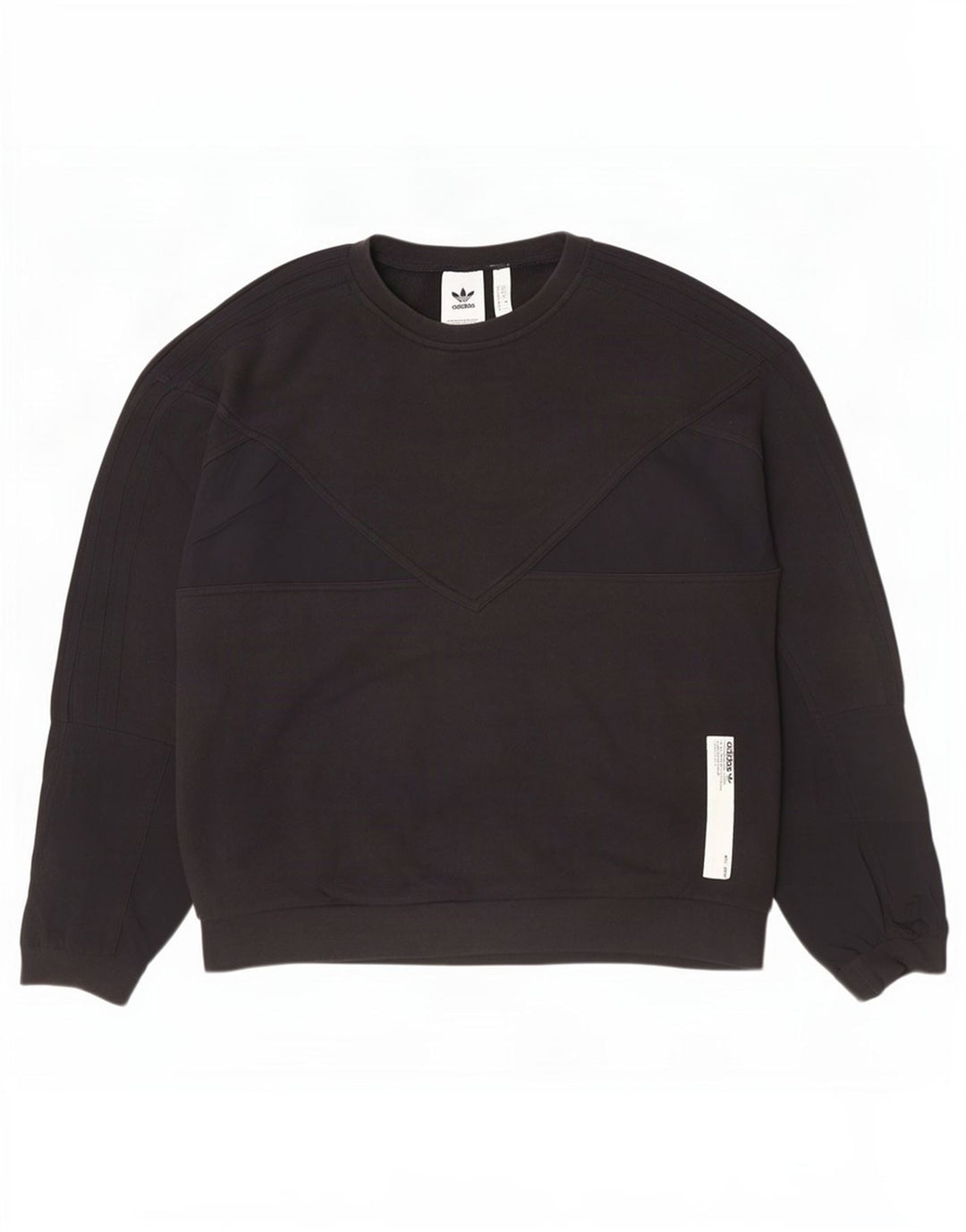 Adidas Mens Moletom Jumper Médio Algodão Preto