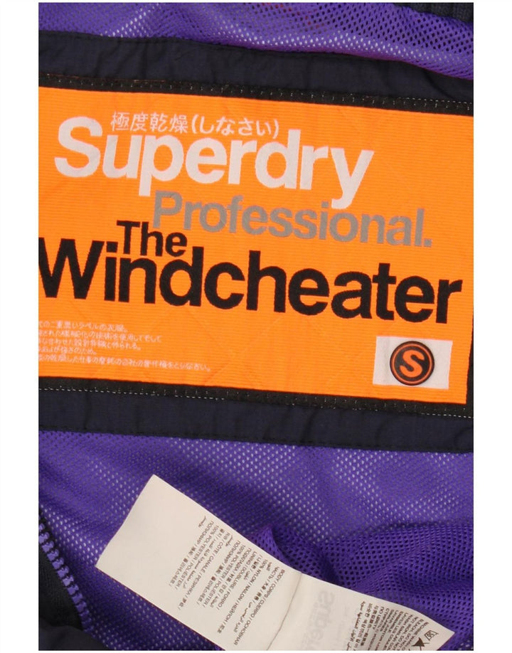 Jaqueta corta-vento feminina Superdry The Windcheater Reino Unido 10 pequeno azul marinho