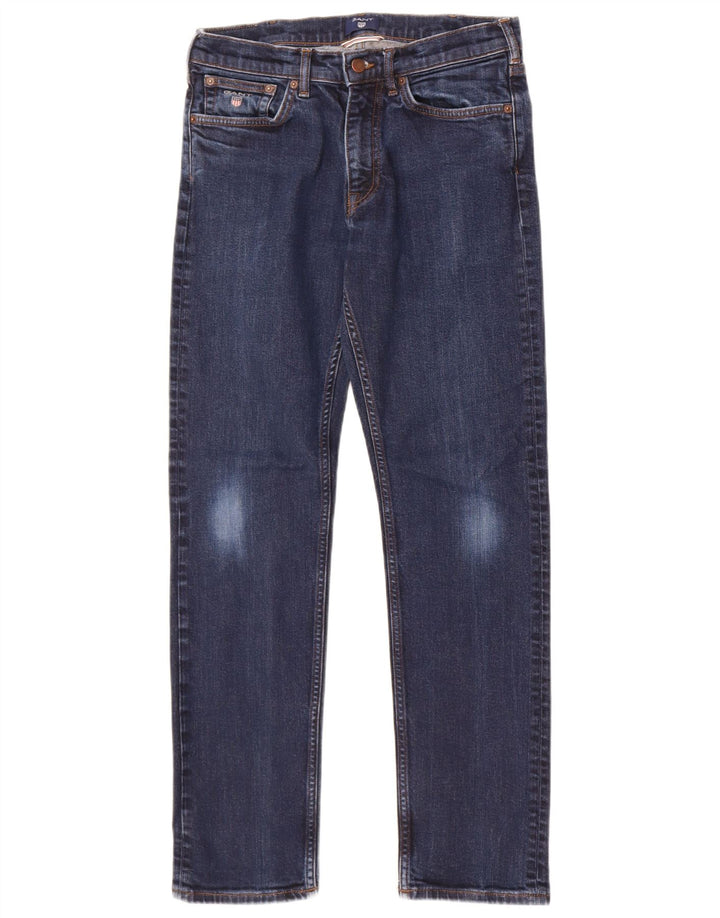 Gant Mens Slim Jeans W30 L32 Azul Marinho Algodão