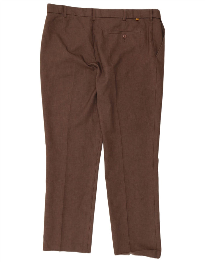 Farah Calça Chino Masculina Reta W40 L31 Poliéster Marrom
