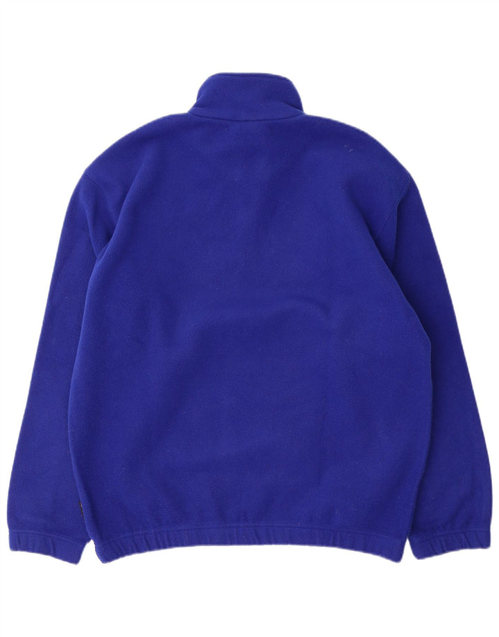 Sergio Tacchini Suéter masculino de lã com zíper e gola média azul poliéster