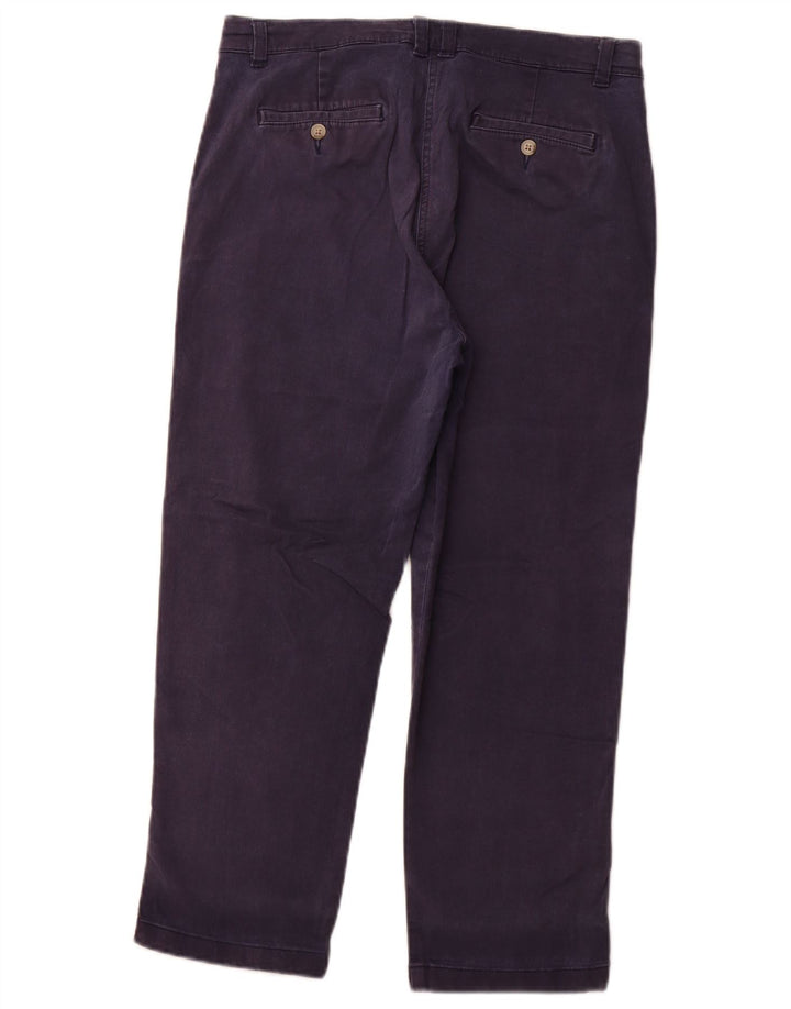 Calça Chino feminina JOULES Reino Unido 14 médio W34 L24 algodão azul marinho