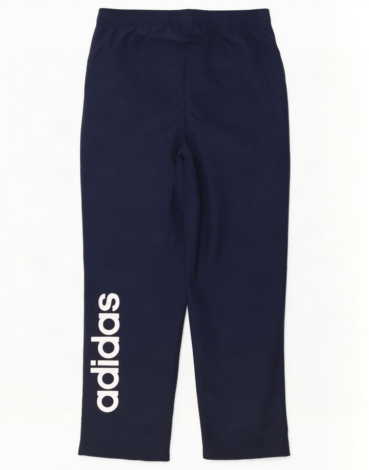 Calça de treino masculina Adidas Graphic grande poliéster azul marinho