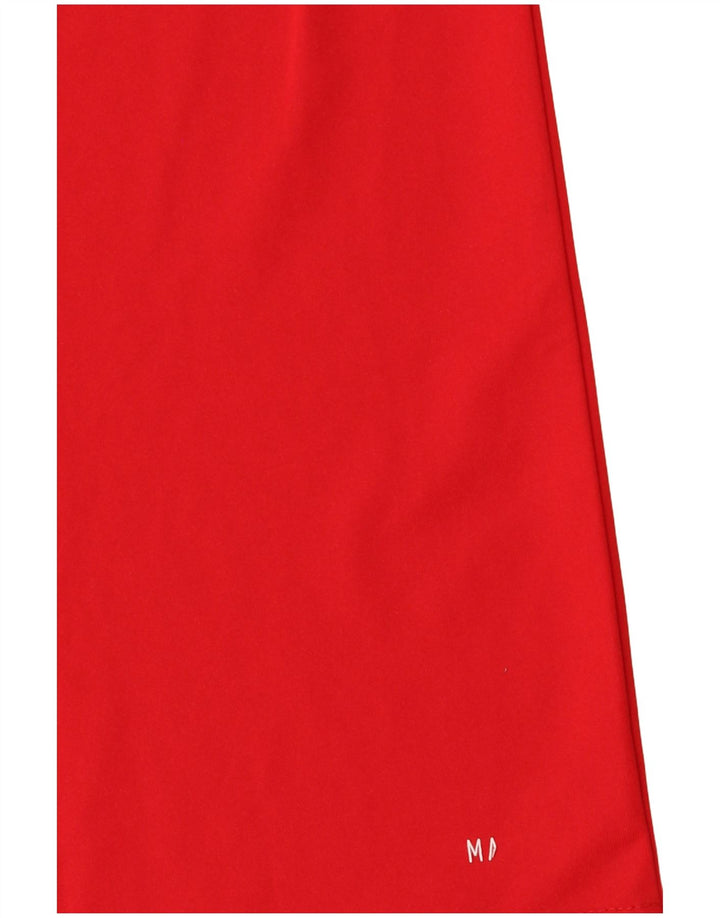Adidas Mens T-Shirt Top Pequeno Poliéster Vermelho