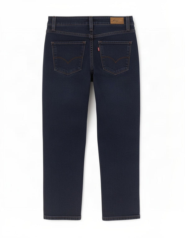 Jeans Levi's feminino Demi Curve Capri US 2 XS W26 L21 azul marinho algodão
