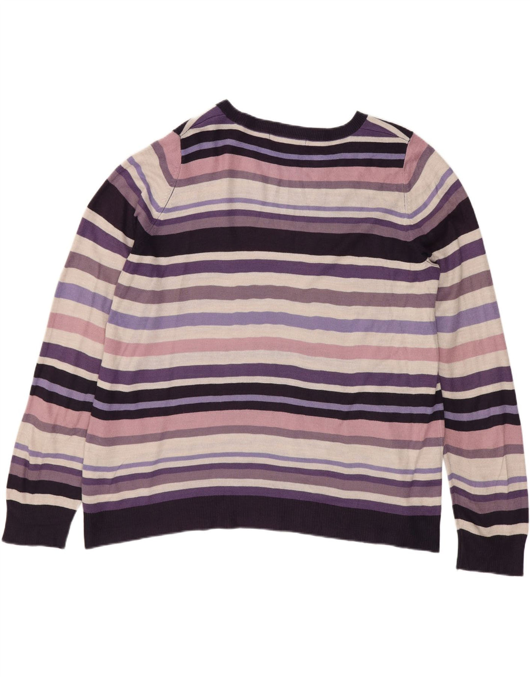 Suéter feminino Marks & Spencer com gola canoa Reino Unido 16 grande multicolorido