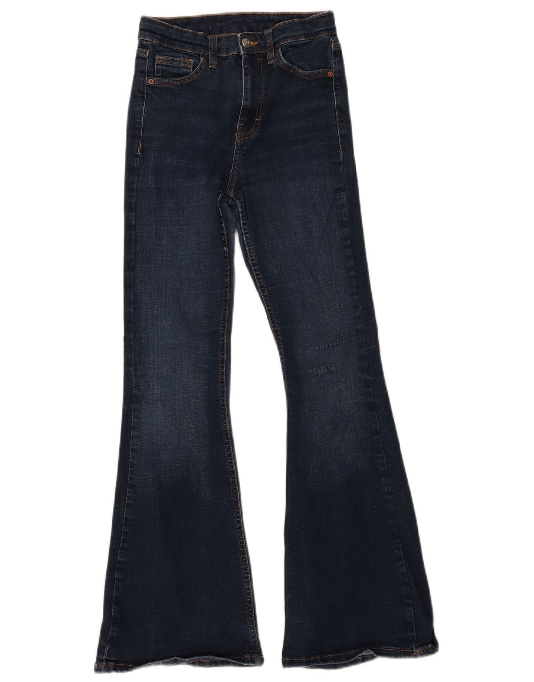 Jeans feminino Topshop largo W26 L29 algodão azul