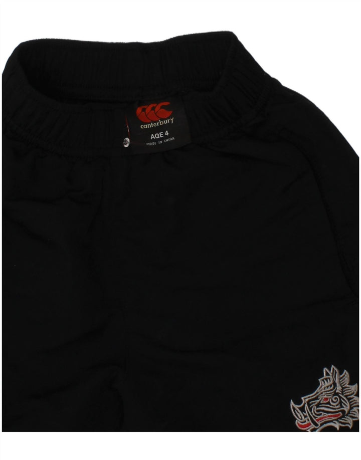 Shorts esportivos gráficos Canterbury Boys 3-4 anos pretos