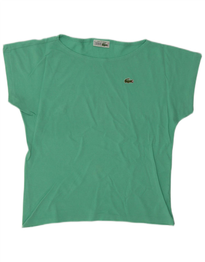 Camiseta feminina LACOSTE tamanho superior 40 algodão turquesa médio