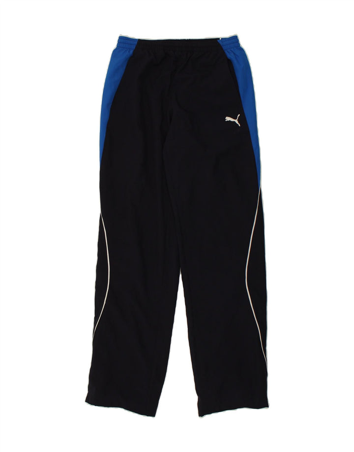 Calça de treino masculina PUMA pequena azul marinho Colourblock poliéster