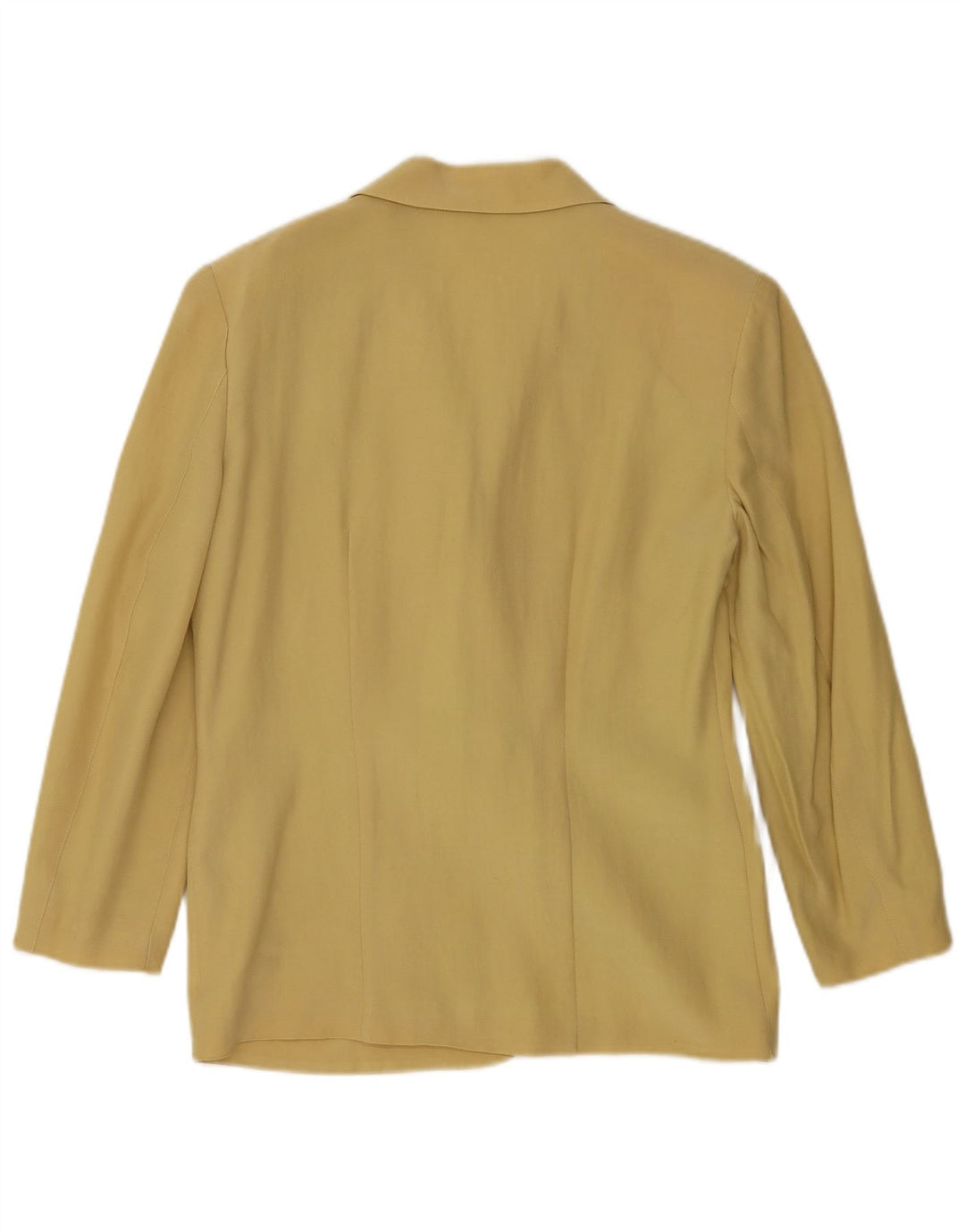 Jaqueta blazer feminina vintage manga 3/4 IT 42 lã amarela média