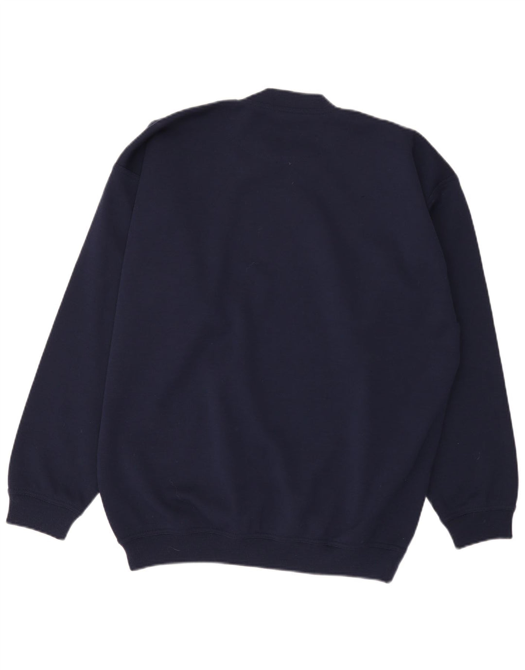 Suéter vintage masculino com gola redonda EU 52 grande azul marinho poliacrílico