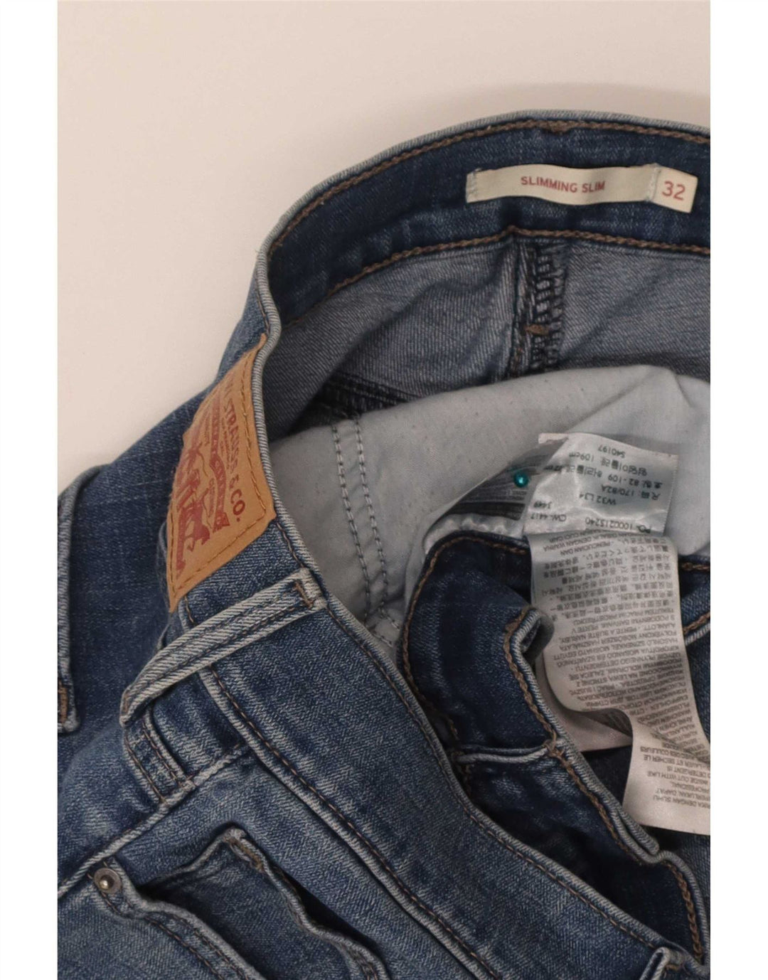 Calça jeans feminina Levi's Slimming Slim W32 L34 azul algodão
