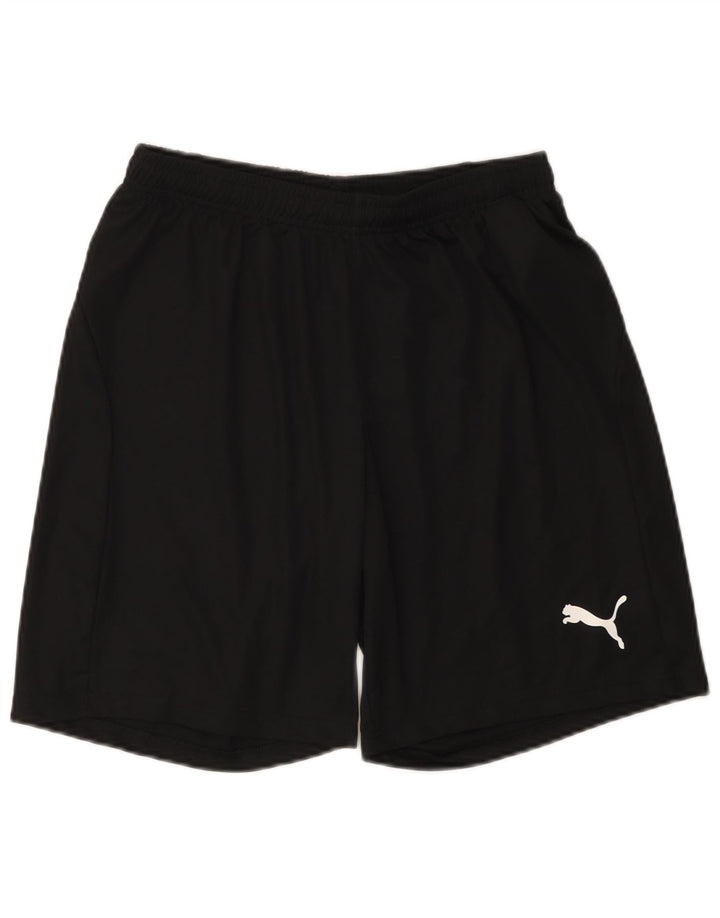 Shorts esportivos masculinos PUMA poliéster preto médio
