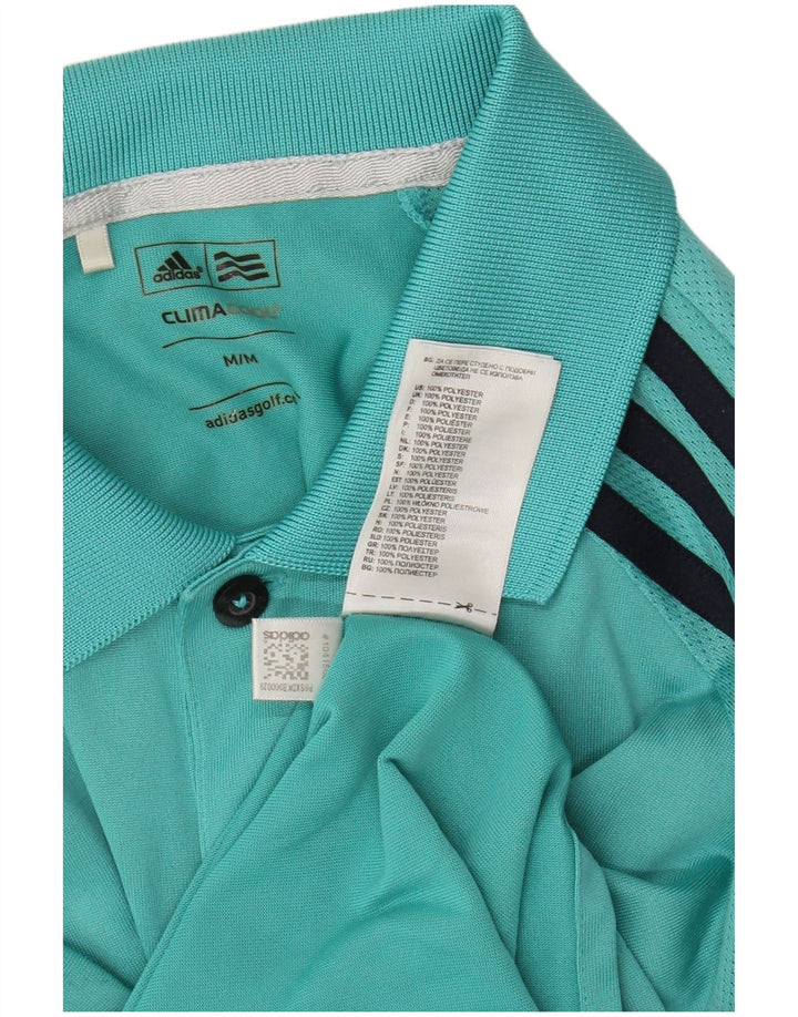 Adidas Mens Climacool Polo Shirt Médio Turquesa Poliéster