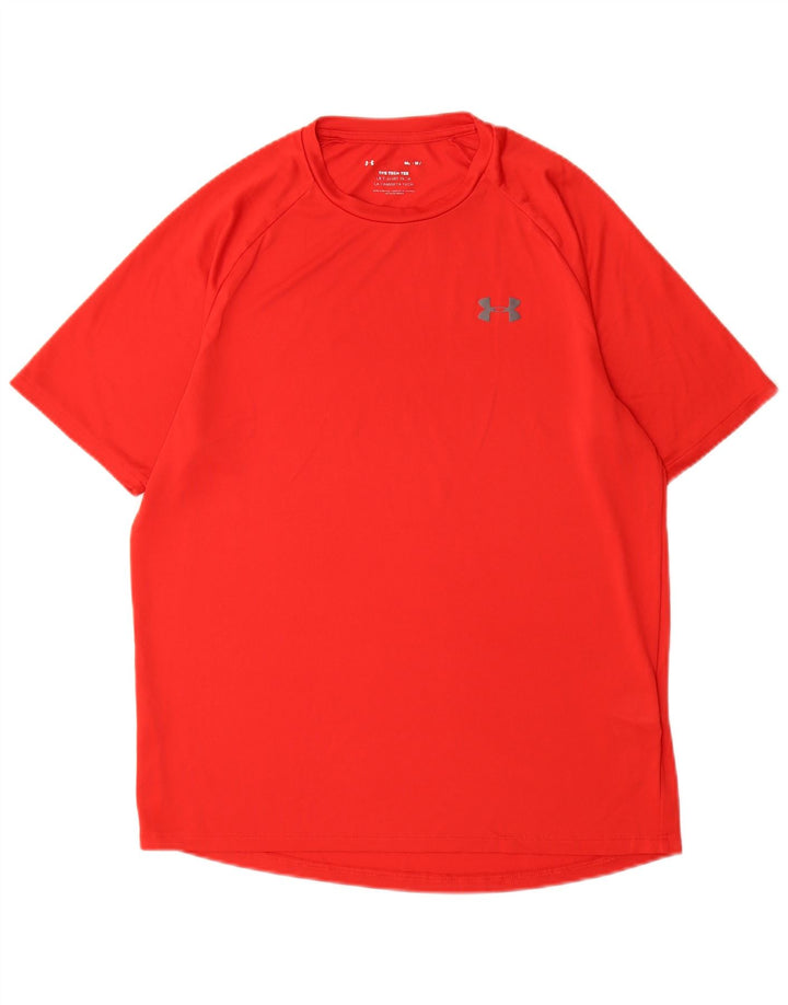 Camiseta masculina Under Armour Top médio poliéster vermelho