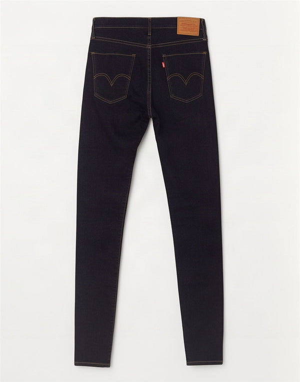 Calça jeans feminina Levi's Mile High Super Skinny W28 L30 azul marinho algodão