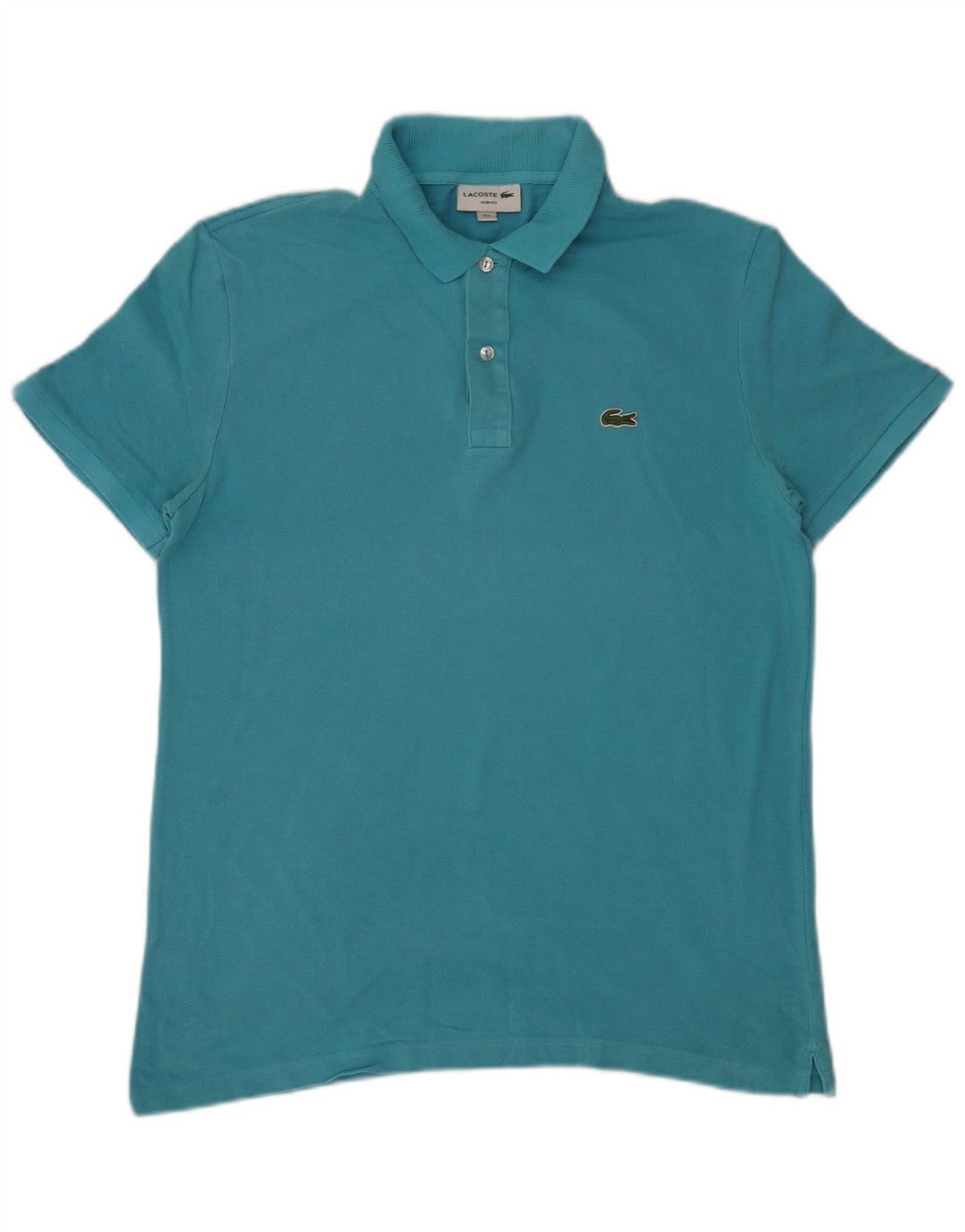 Camisa polo masculina Lacoste Slim Fit tamanho 5 grande algodão azul