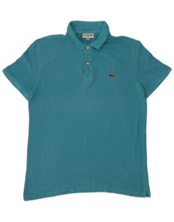 Lacoste Mens Slim Fit Polo Shirt Size 5 Large Blue Cotton