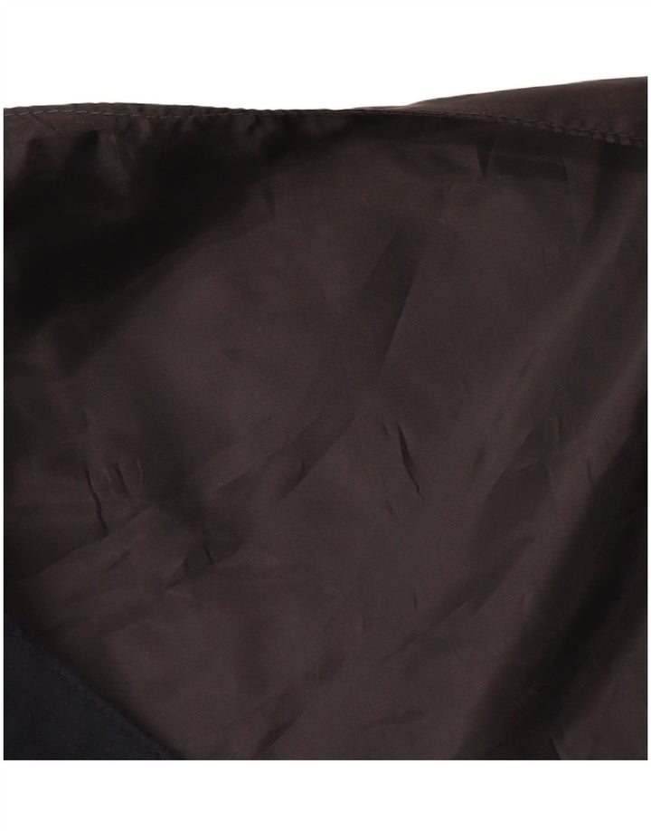 Colete vintage masculino de camurça médio azul marinho