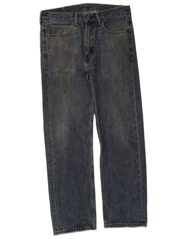 Levi's Masculino 505 Straight Jeans W33 L30 Azul Algodão
