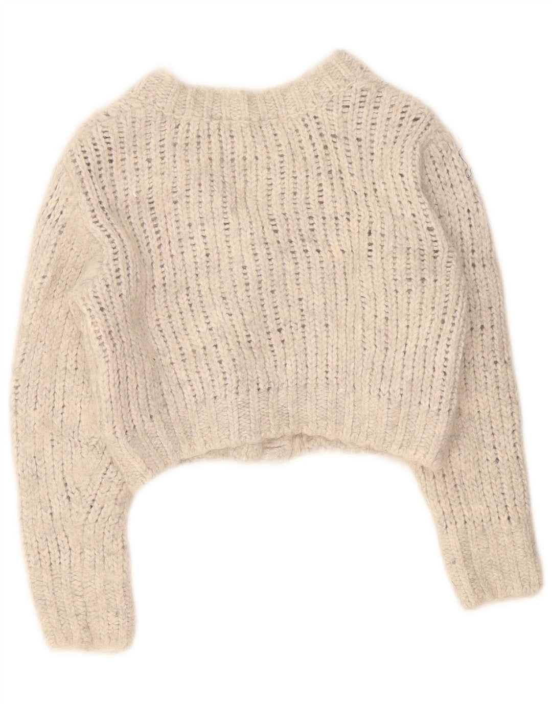 Suéter cardigã feminino Zara Reino Unido 10 pequeno cinza nylon