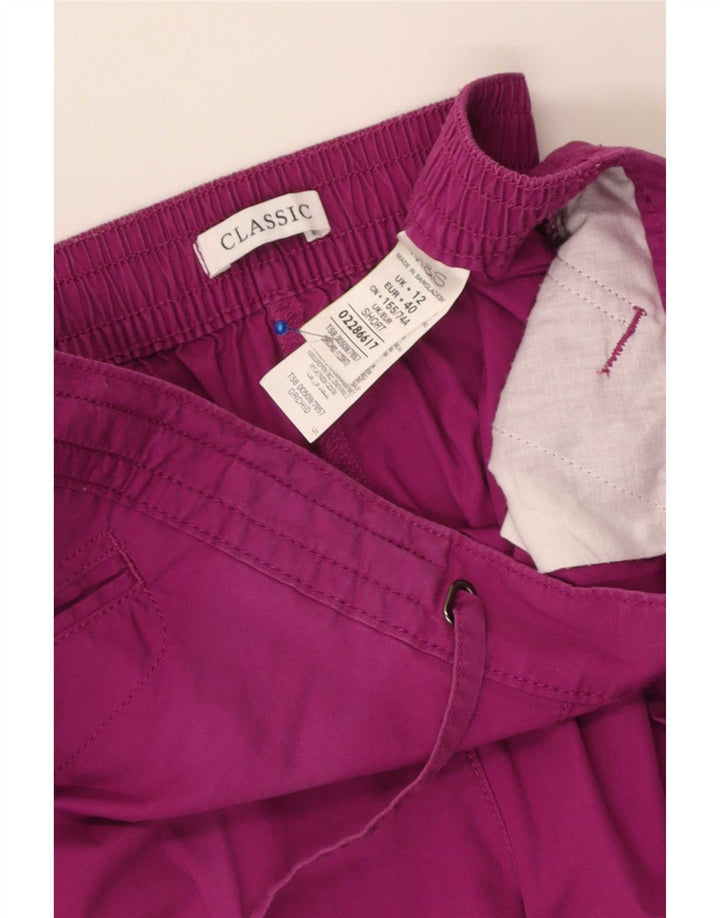 Calça capri feminina Marks & Spencer Reino Unido 12 médio W30 L18 roxo