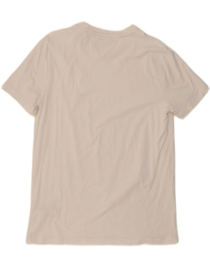 TOMMY HILFIGER Mens T-Shirt Top 2XL Off White Cotton Vintage Tommy Hilfiger and Second-Hand Tommy Hilfiger from Messina Hembry 