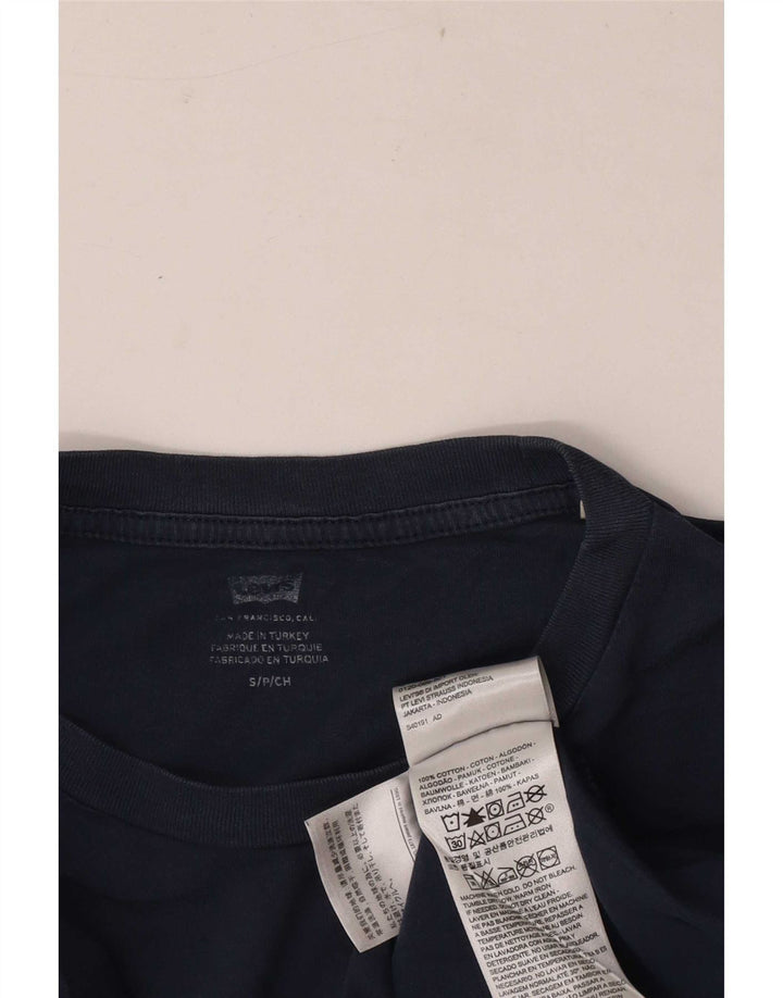 Camiseta gráfica masculina Levi's Top pequeno algodão azul marinho