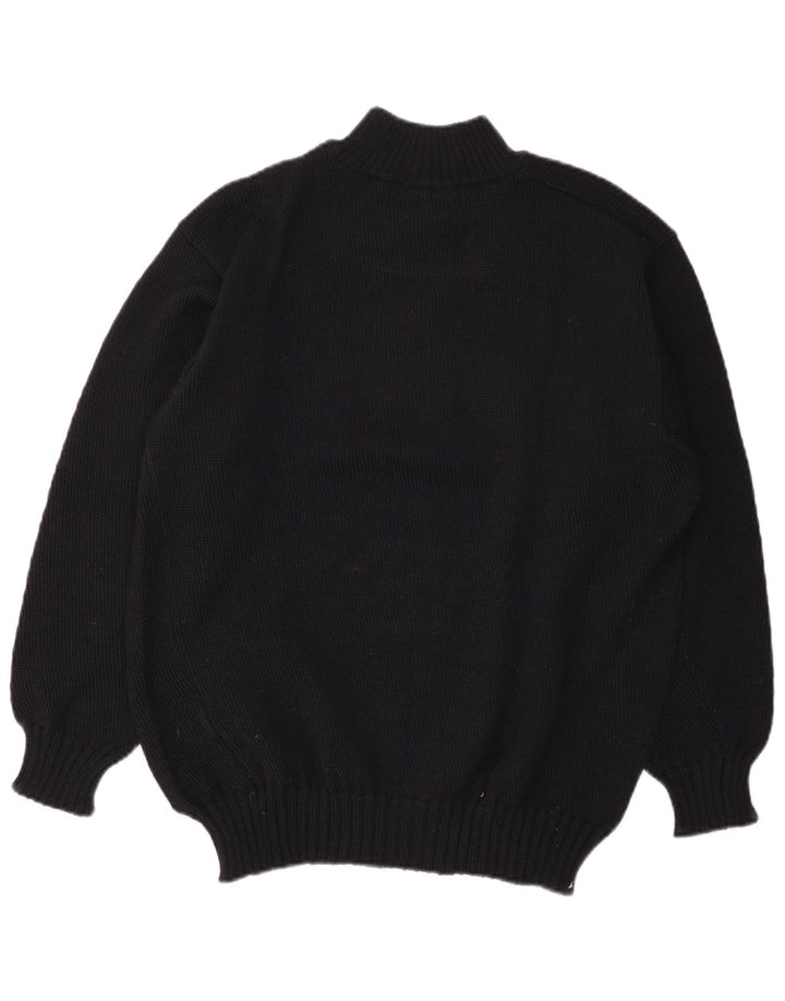 Suéter masculino North Sails com gola com zíper e lã colorblock médio azul marinho