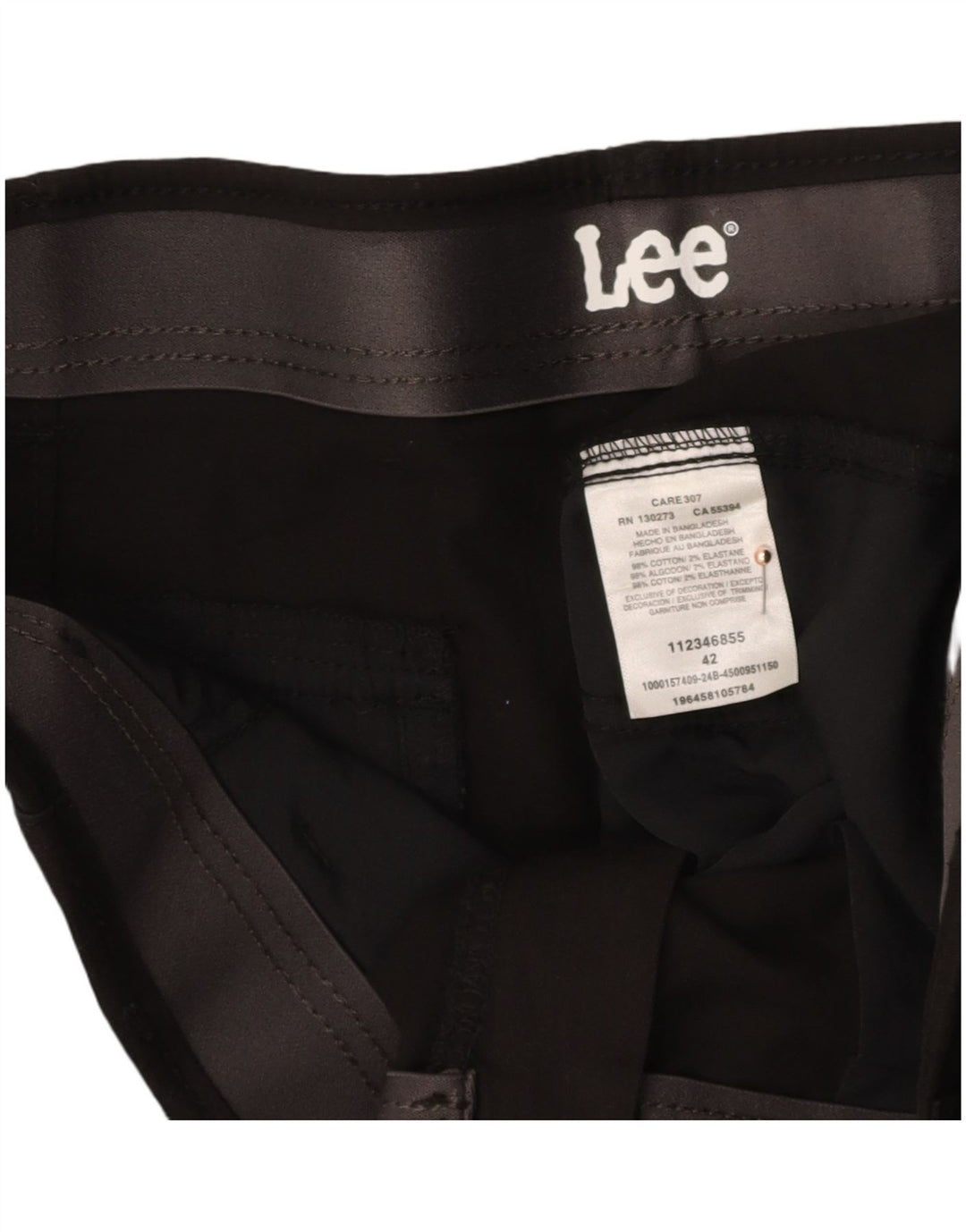 Shorts cargo masculinos LEE W42 2XL algodão preto